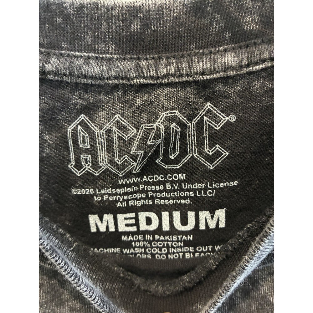 ACDC ~ T Shirt Sleeveless Muscle Tank Top Medium VIntage look! New - Picture 4 of 5